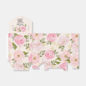 Modern Roze Floral - Aangepast huwelijk Bedankdoosjes (Uitgevouwen)