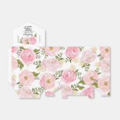 Modern  Roze Floral - Aangepast huwelijk Bedankdoosjes (Uitgevouwen)