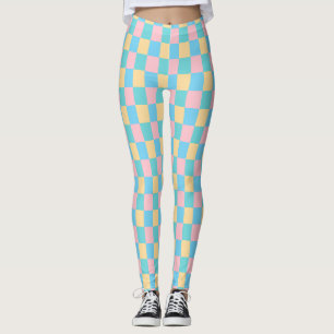 Modern roze geel blauw groen Sjabloon Elegant Leggings