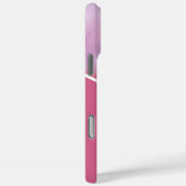 Modern roze geometrisch monogram Case-Mate iPhone case (Achterkant / Rechts)