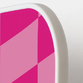 Modern roze geruit pickleball paddle (Links Detail)