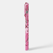 Modern Roze Glitter Marmer iPhone Hoesje (Linkerkant)