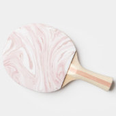Modern Roze Glitter Marmer Tafeltennisbatje (Zijkant)