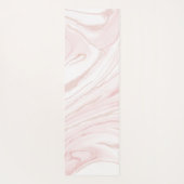 Modern Roze Glitter Marmer Yogamat (Achterkant)