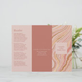 Modern Roze Goud Abstract Elegante Trifold Brochur (Staand voorkant)