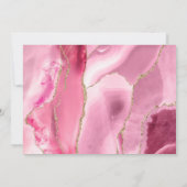 Modern roze gouden bruiddag kaart (Achterkant)