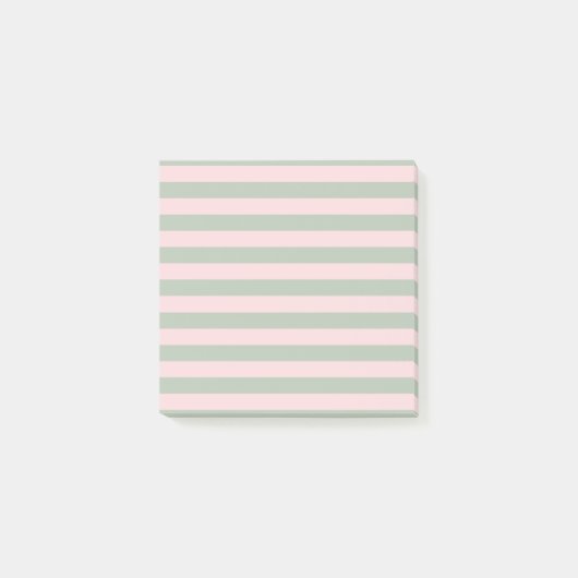 Modern roze grijze streep minimalistisch elegant post-it® notes (Voorkant)