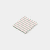 Modern roze grijze streep minimalistisch elegant post-it® notes (Schuin)