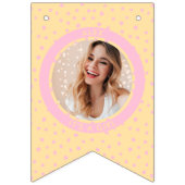 Modern Roze Het is een Meisje Nieuwe Baby Pasgebor Vlaggetjes (Eerste vlag)