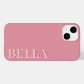 Modern Roze initiaal minimaal hedendaags Case-Mate iPhone Case (Achterkant (horizontaal))