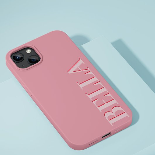 Modern Roze initiaal minimaal hedendaags Case-Mate iPhone Case
