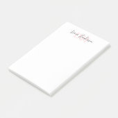 Modern Roze Initiaal & Script Monogram Post-it® Notes (Schuin)
