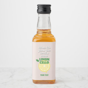 Modern Roze Italiaans Citroen Limoncello Likeurfles Etiket