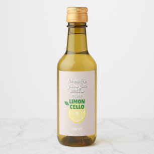 Modern Roze Italiaans Citroen Limoncello Wijn Etiket