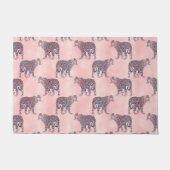 Modern roze leopard Animal Pattern Deurmat (Voorkant)