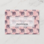 Modern roze leopard Animal Pattern Visitekaartje (Voorkant)