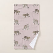 Modern Roze Leopard Oerwoud Dieren Bad Handdoek (Handdoek)