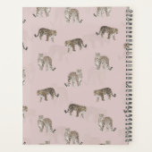 Modern Roze Leopard Oerwoud Dieren Planner (Achterkant)