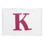 Modern roze Letter Monogram Kussensloop (Achterkant)