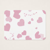 Modern Roze Liefde hart Trouwinformatie Kaart (Achterkant)
