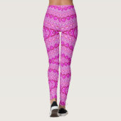 Modern Roze Lila Hart Abstract Ballerina Leggings (Achterkant)