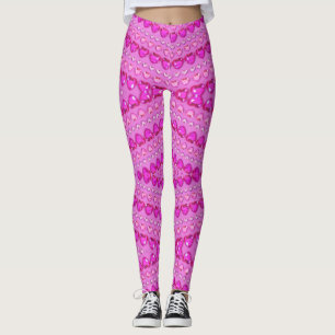 Modern Roze Lila Hart Abstract  Ballerina Leggings
