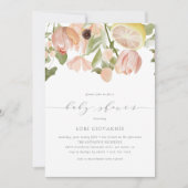 Modern roze limonade Spring Baby shower Kaart (Voorkant)