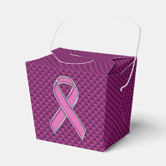 Modern roze lintontwerp bedankdoosjes (Voorkant Zijde)