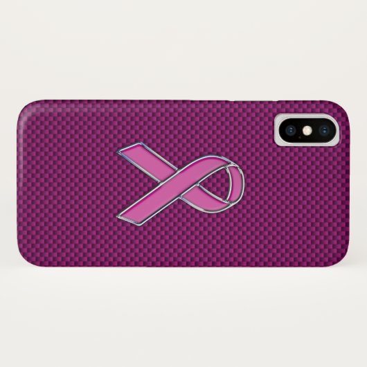 Modern roze lintontwerp Case-Mate iPhone case (Achterkant (horizontaal))