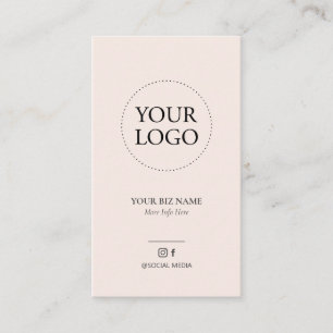 Modern Roze Logo Cadeaubon Zakelijk Visitekaartje