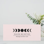 Modern Roze Maan Phases Elegant Cadeaubon (Staand voorkant)