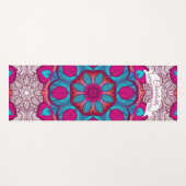 Modern roze mandala gepersonaliseerd cadeau yogamat (Voorkant (horizontaal))