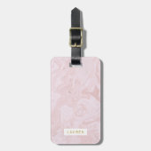 Modern Roze Marble Personalized Bagagelabel (Voorkant verticaal)