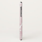 Modern roze marmer met dierenprint en monogram Case-Mate iPhone case (Achterkant/links)