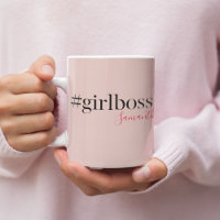 Modern Roze Meisje Boss & Name | Meisjescadeau