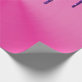 Modern Roze Metaal Paarse Glitter Drips Cadeaupapier (Hoek)