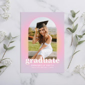 Modern Roze Minimalistische Foto Afstuderen Invita