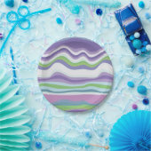 Modern roze Paarse avy Pattern Papieren Bordje (Feest)