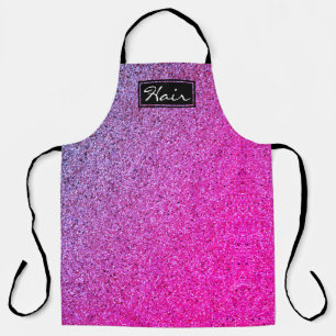 Modern roze Paarse Ombre Glitter Hair Stylist Schort