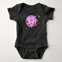 Modern Roze Paarse Retro Disco Ball Zwart
