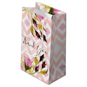 Modern roze patroon klein cadeauzakje (Achterkant Gekanteld)