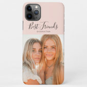 Modern Roze | Persoonlijke foto Beste vrienden Gif iPhone Hoesje (Achterkant)
