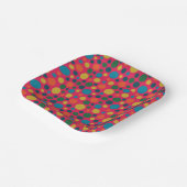 Modern roze polka dot patroon papieren bordje (Gebogen)