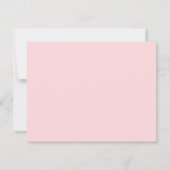 Modern roze rand Sjabloon handgeschreven script (Achterkant)