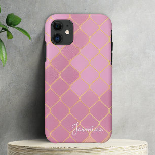 Modern Roze Rose Goud iPhone 11 Hoesje