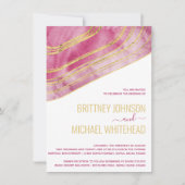 Modern roze roze bruistoezeggende uitnodiging (Voorkant)