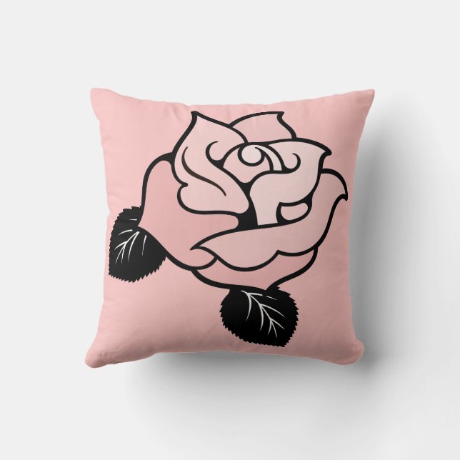 Modern Roze Roze Sierkussen (Achterkant)