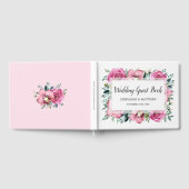 Modern Roze Rozen Orchidee Bloemen Waterverf Bruil Gastenboek (Volledig)