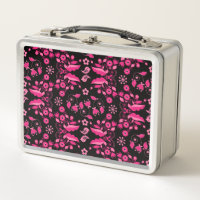 Modern roze Scandinavisch bloemenpatroon
