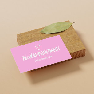 Modern Roze Schoonheid Afspraak Loyaliteit Kaart